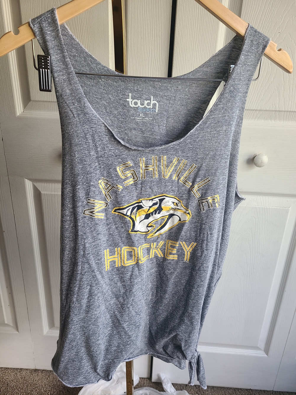 Touch by Alyssa Milano Gray Nashville Hockey Tank